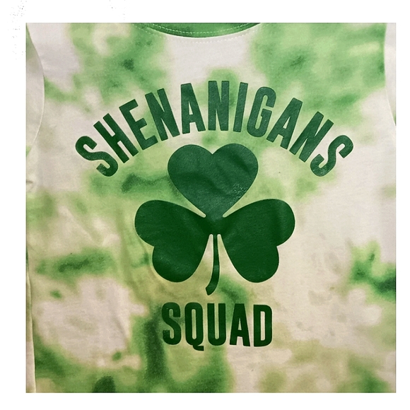 St. Patrick's Day Kids Long Sleeve Tie Dye Shirt Size 3T - Picture 2 of 5